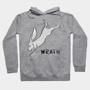 Seven Deadly Rabbits Series - Wrath (text) Hoodie